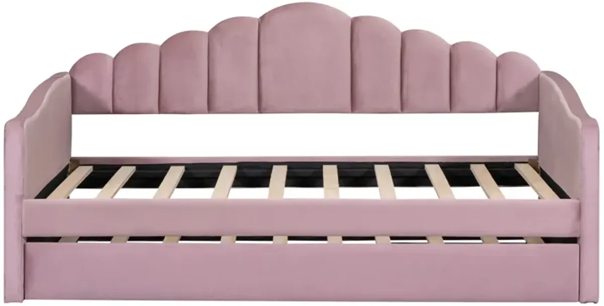 Merax Upholstered Daybed Bed Frame with Trundle