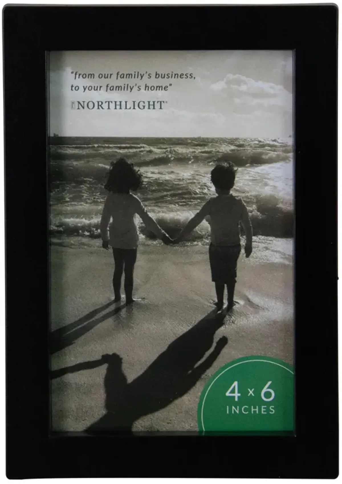 7.25" Solid Rectangular 4" x 6" Photo Picture Frame with Easel Back - Matte Black