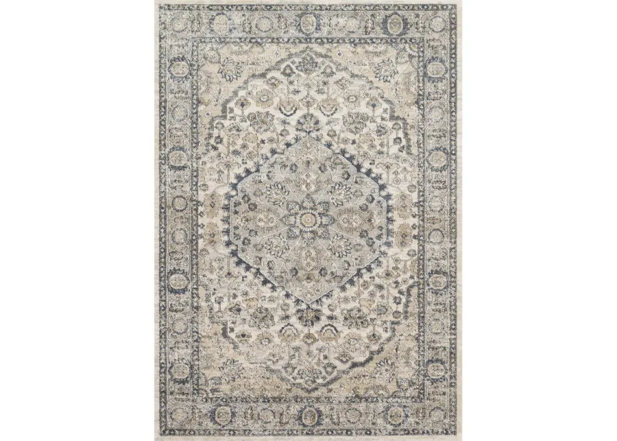 Teagan TEA01 Natural/Light Grey 3'4" x 5'7" Rug