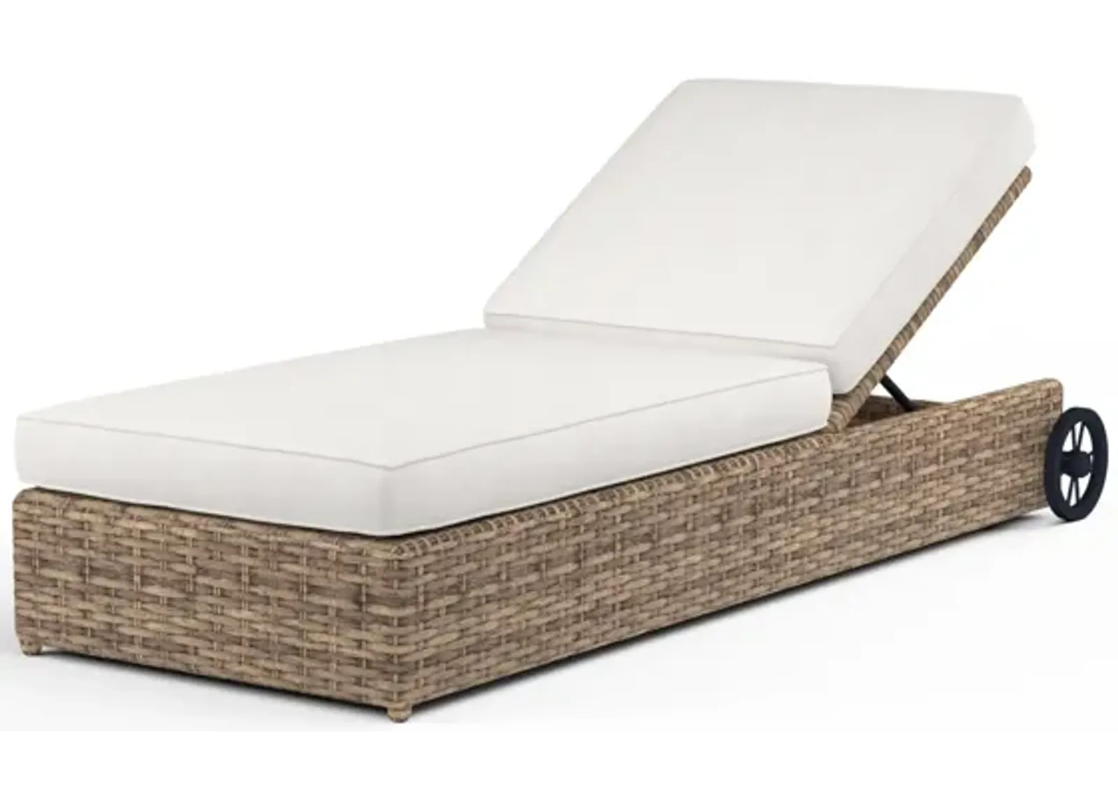 Havana Adjustable Chaise in Canvas Flax w/ Self Welt