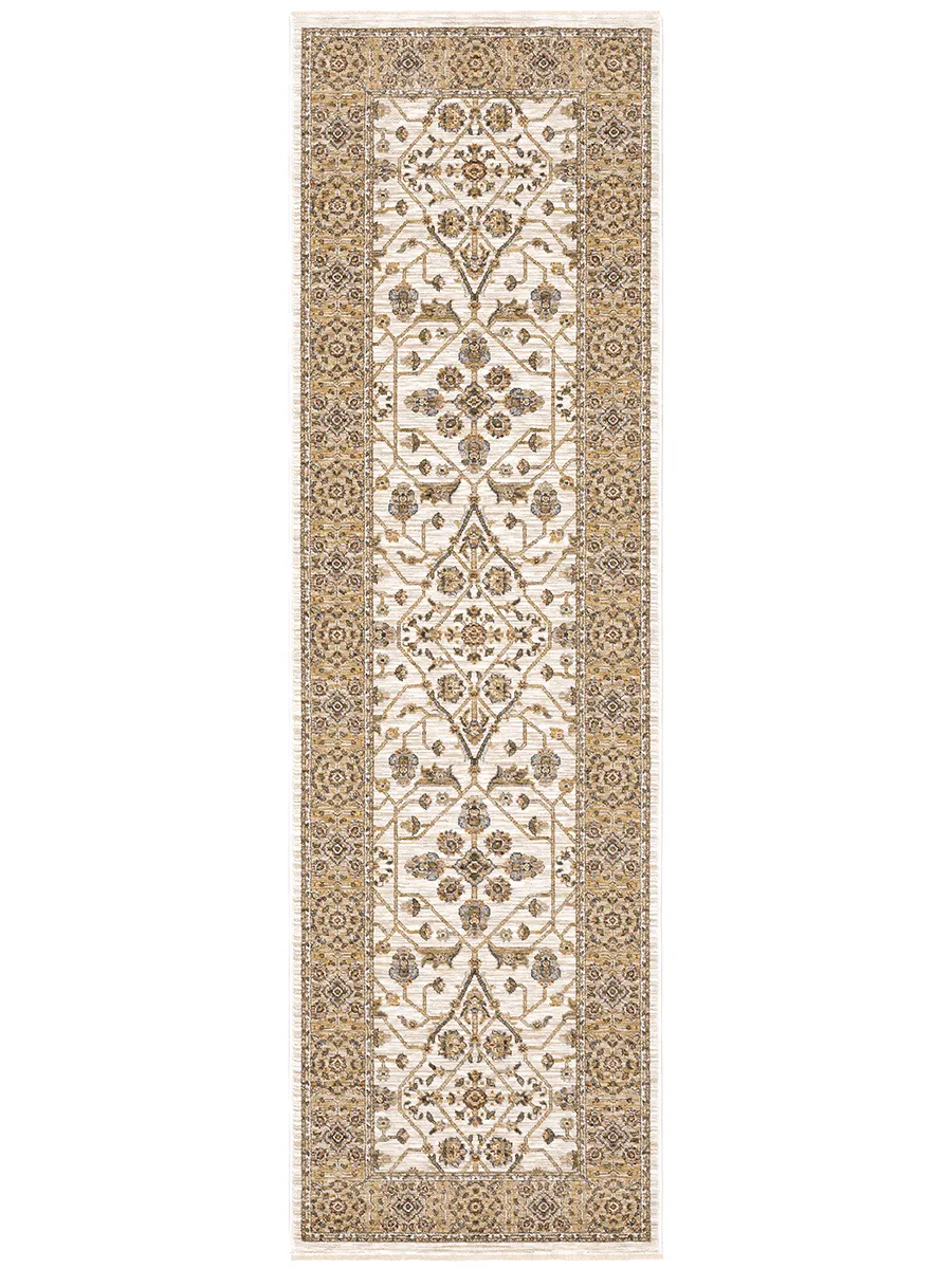 Maharaja 2'3" x 7'6" Ivory Rug