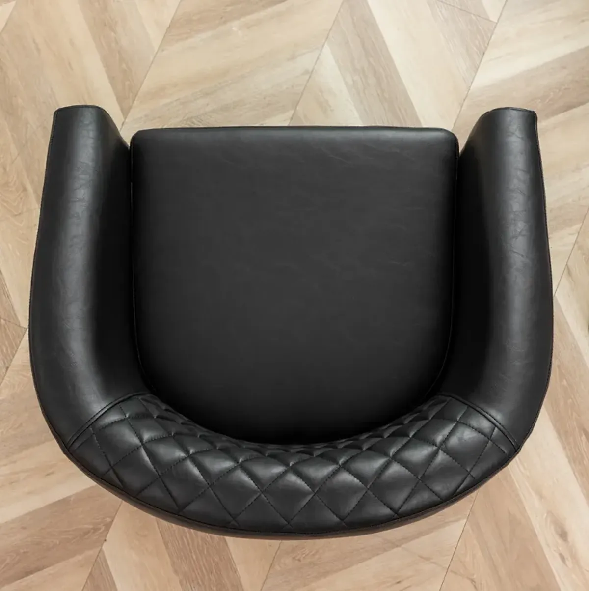 Logan Faux Leather Tufted Club Chair