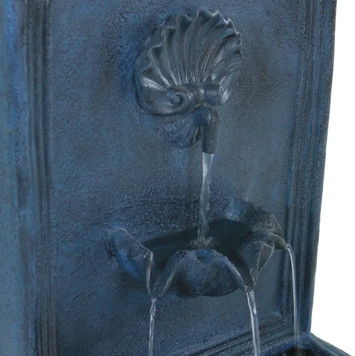 Sunnydaze Seaside Outdoor Solar Wall Fountain with Battery