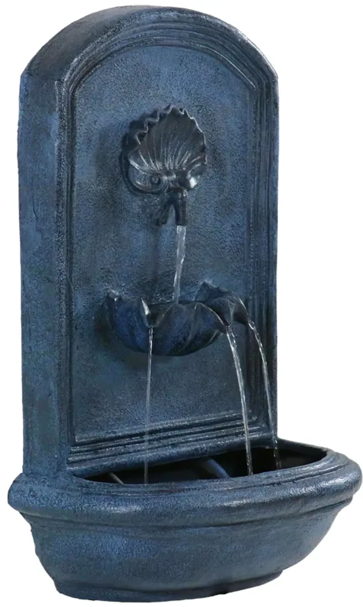 Sunnydaze Seaside Outdoor Solar Wall Fountain with Battery