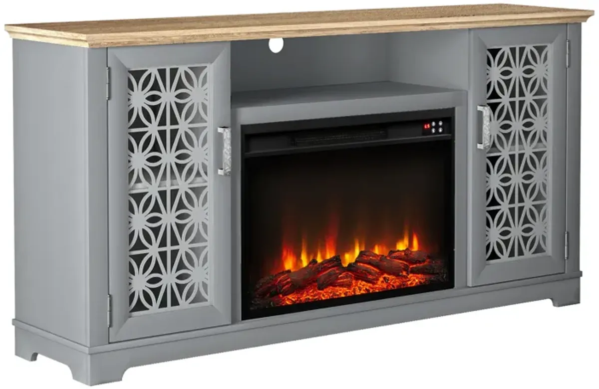 FESTIVO Farmhouse TV Stand with Electric Fireplace for up to 65" TVs