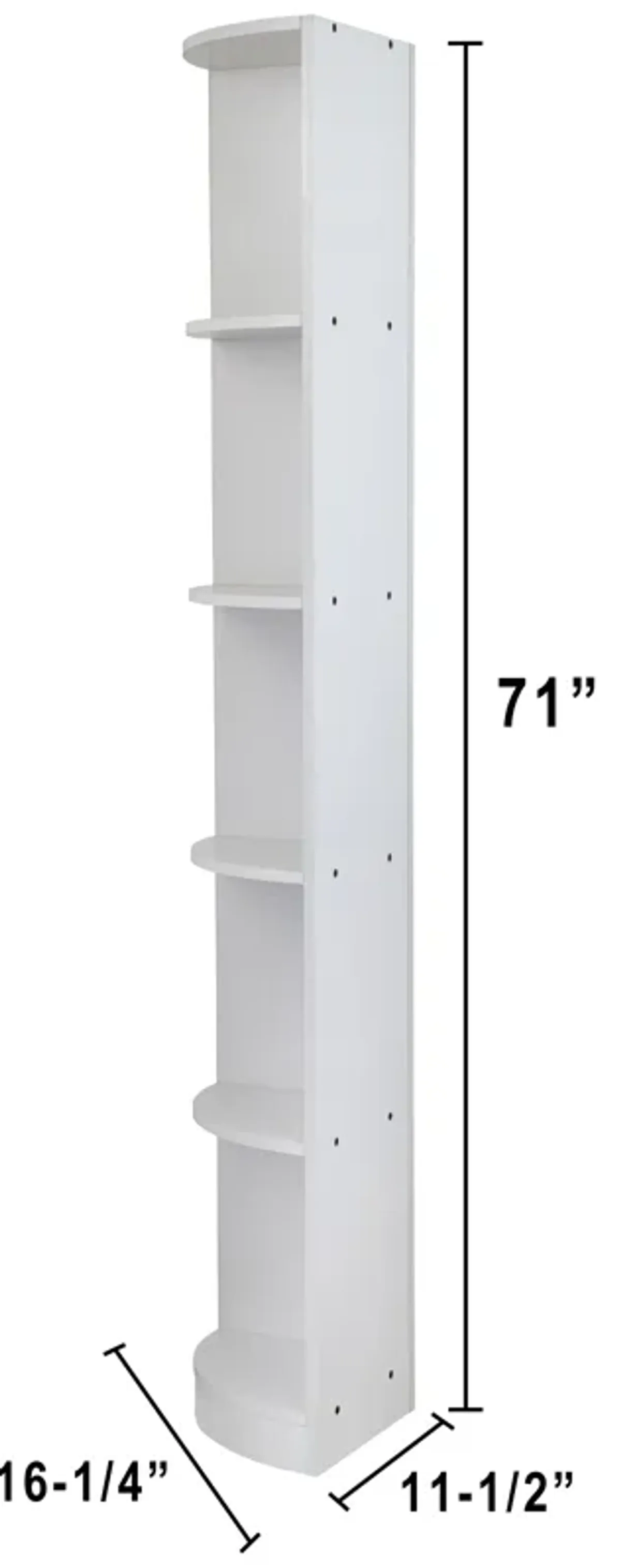 White 5 Tier Corner Bookcase Wooden Display Shelf Storage Rack Multipurpose Shelving Unit