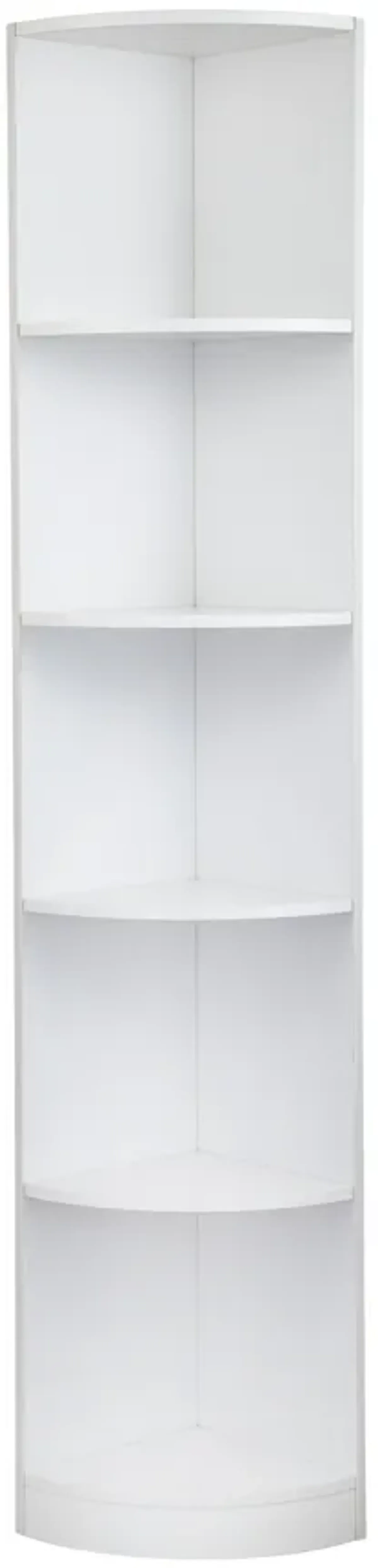 White 5 Tier Corner Bookcase Wooden Display Shelf Storage Rack Multipurpose Shelving Unit