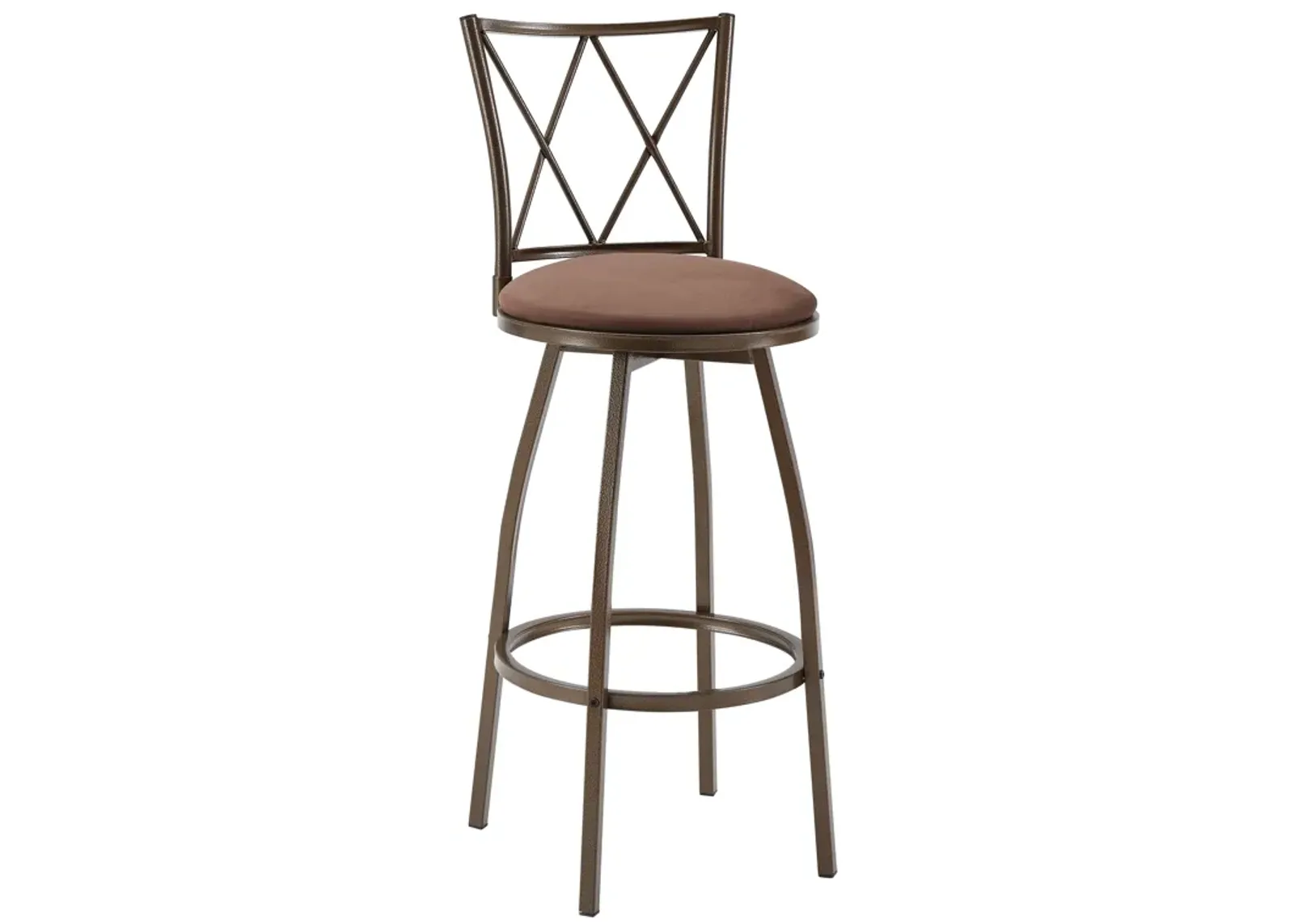 Cozy & Durable Round Barstool with Effortless Assembly and Guarantee