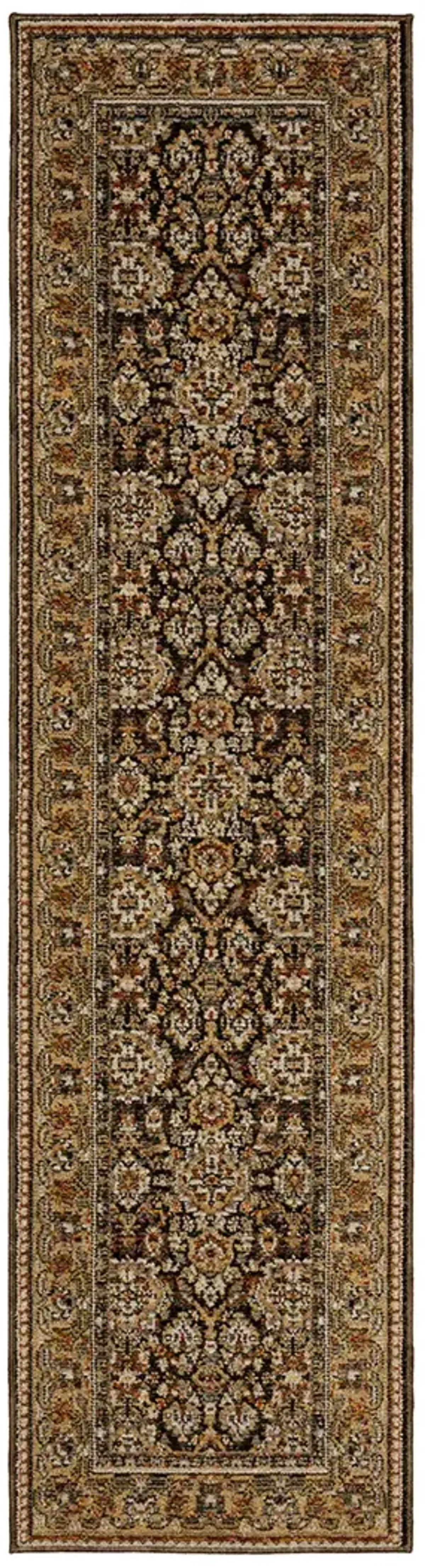 Andorra 2'6" x 12' Brown Rug