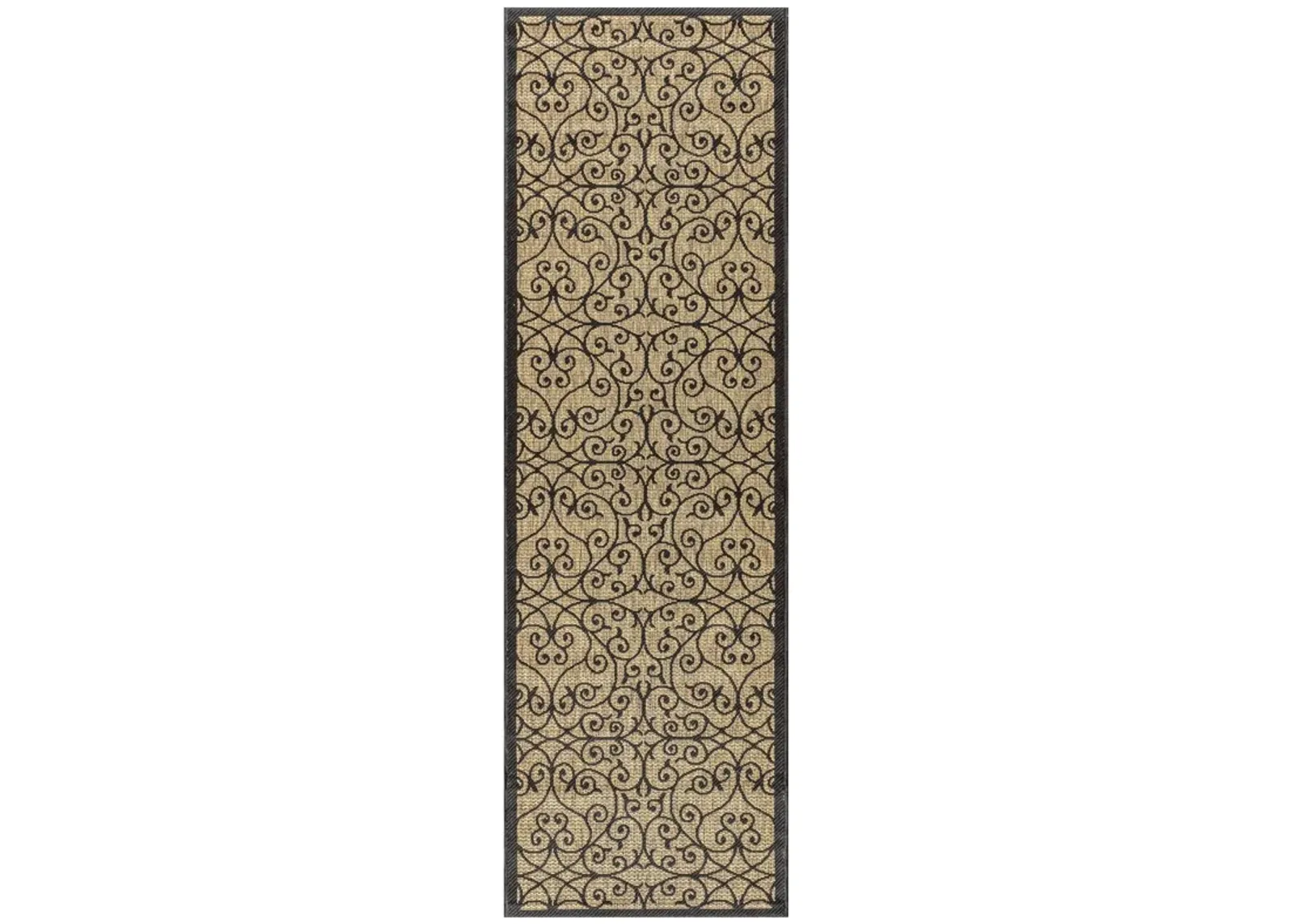 Madrid Vintage Filigree Textured Weave Indoor/Outdoor Area Rug