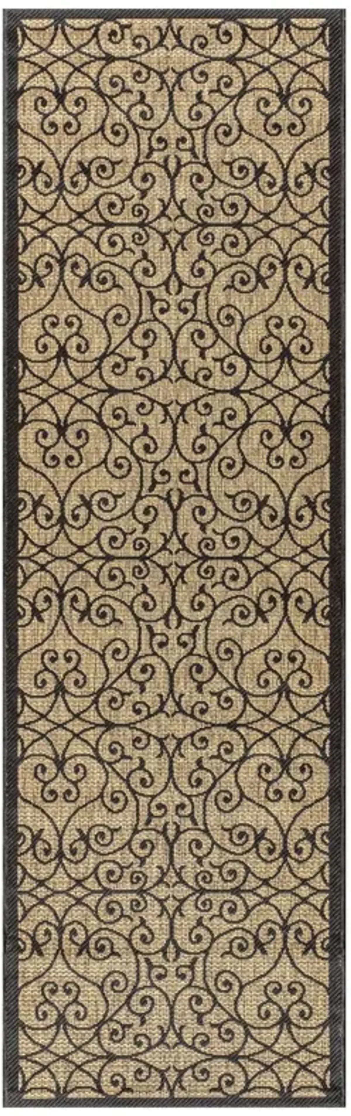 Madrid Vintage Filigree Textured Weave Indoor/Outdoor Area Rug