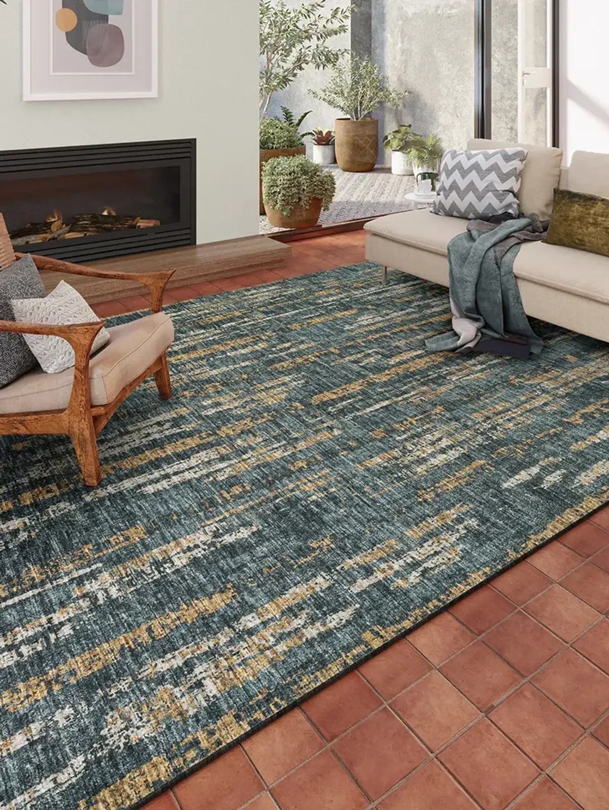 Winslow WL6 Charcoal 3' x 5' Rug