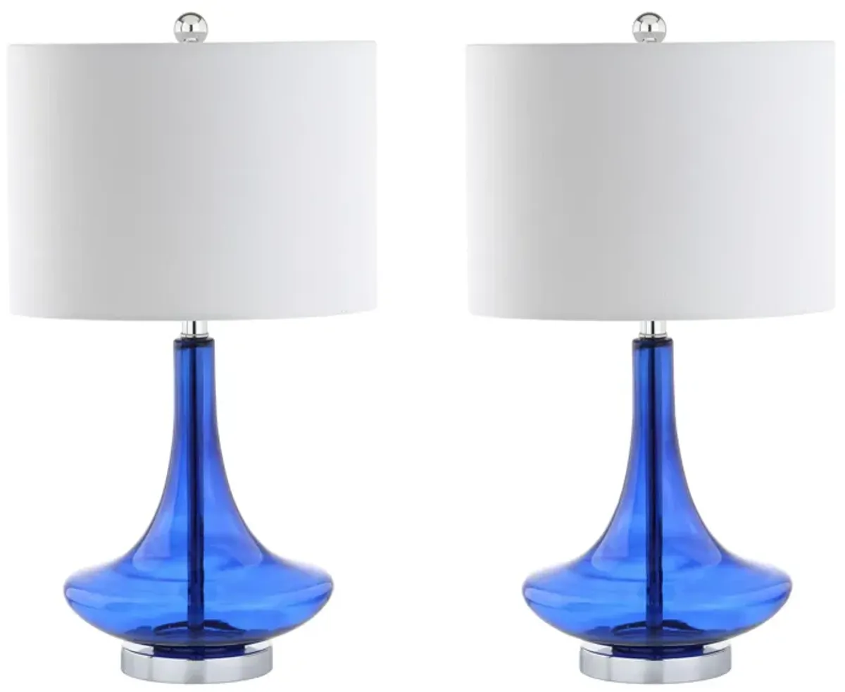 Cecile Glass Teardrop LED Table Lamp (Set of 2)