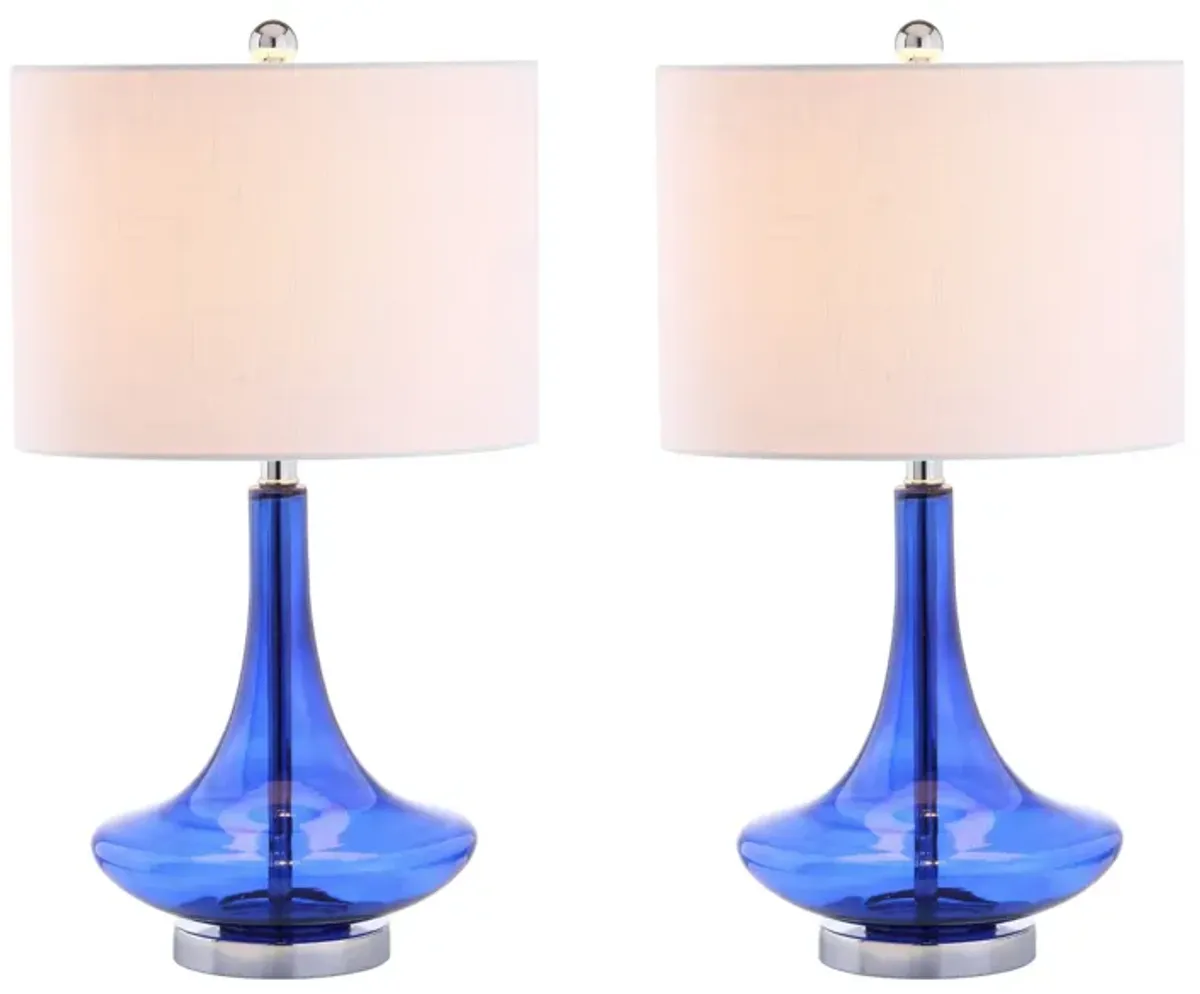 Cecile Glass Teardrop LED Table Lamp (Set of 2)