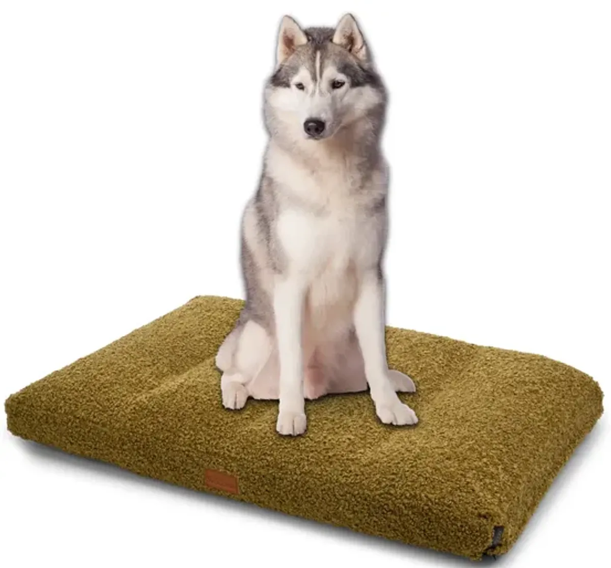 Teddy Ergonomic Extra Large Dog Mattress - Green Luxurious Removable Fabric