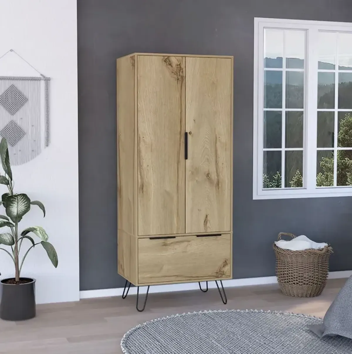 Armoire Skyoner, Bedroom, Light Oak