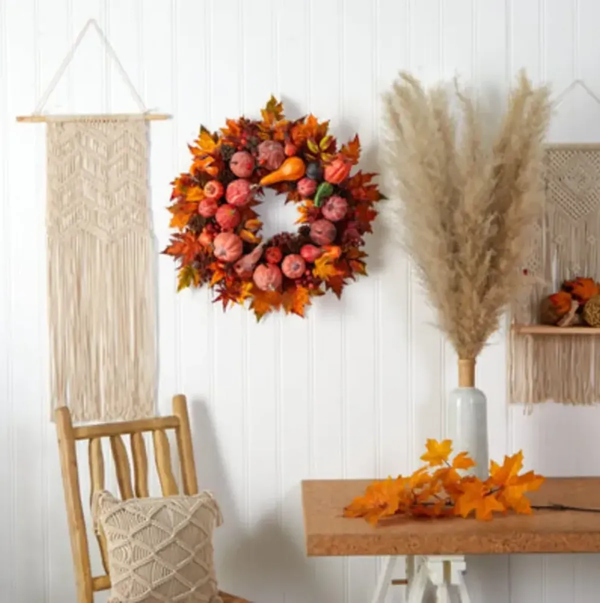 HomPlanti 28" Harvest Wreath