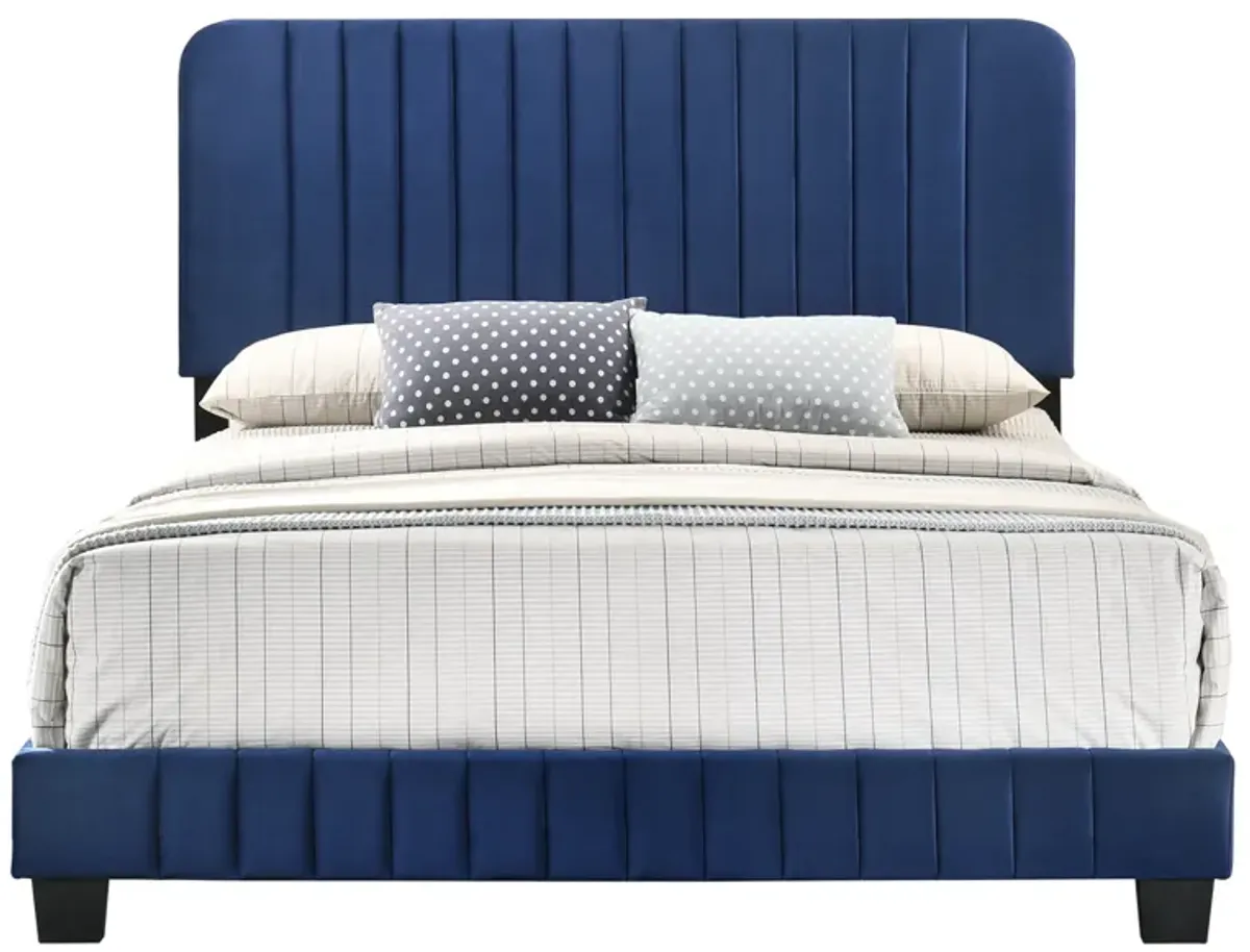 Lodi Navy Blue Queen Panel Bed