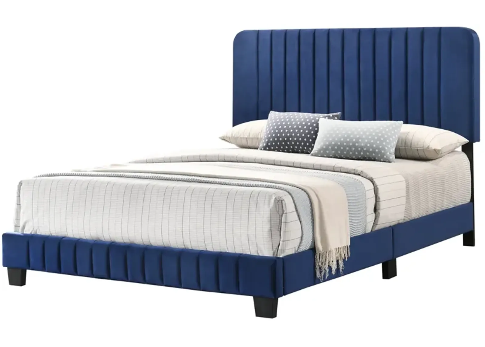 Lodi Navy Blue Queen Panel Bed