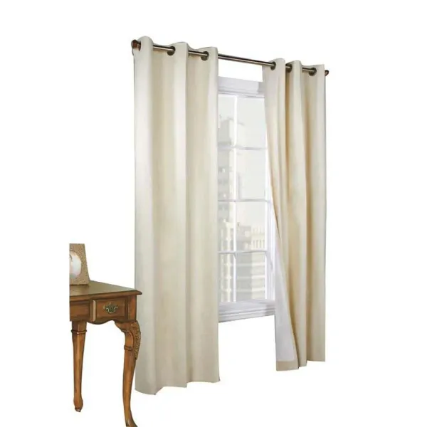 Commonwealth Thermalogic Weather Cotton Fabric Grommet Top Panel Pair - 80x54" - Navy