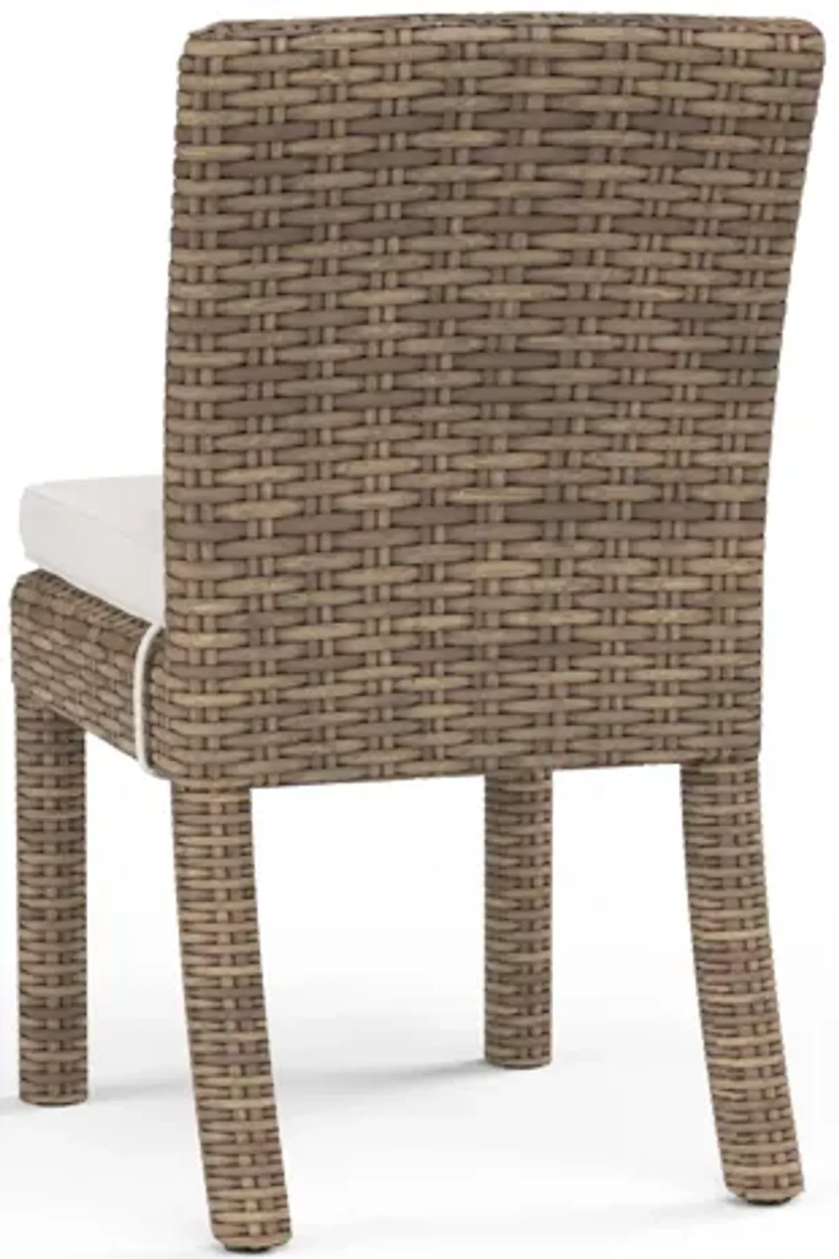 Havana Armless Dining Chair in Canvas Flax w/ Self Welt