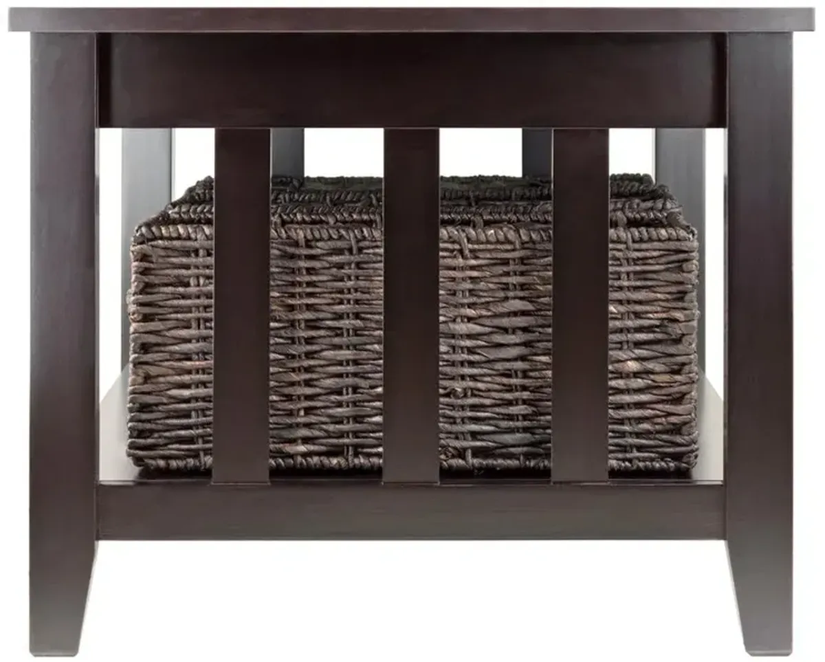 Morris Coffee Table with 3 Foldable Baskets