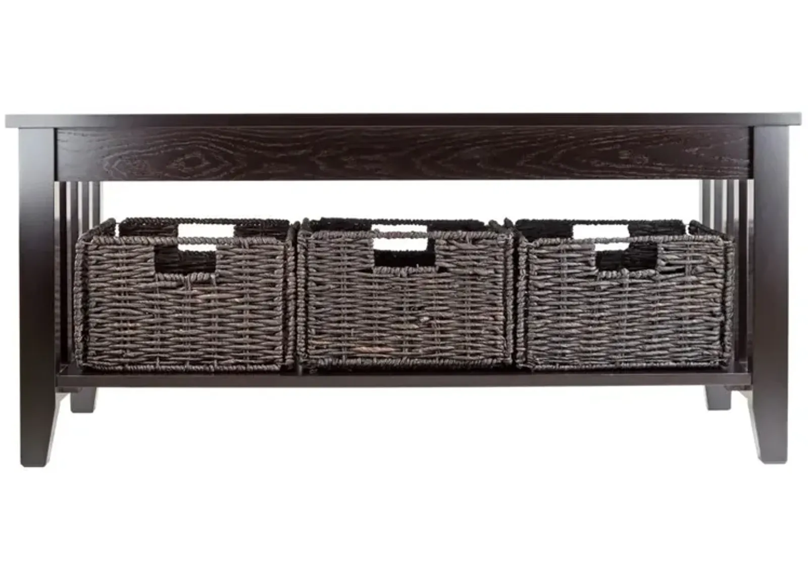 Morris Coffee Table with 3 Foldable Baskets