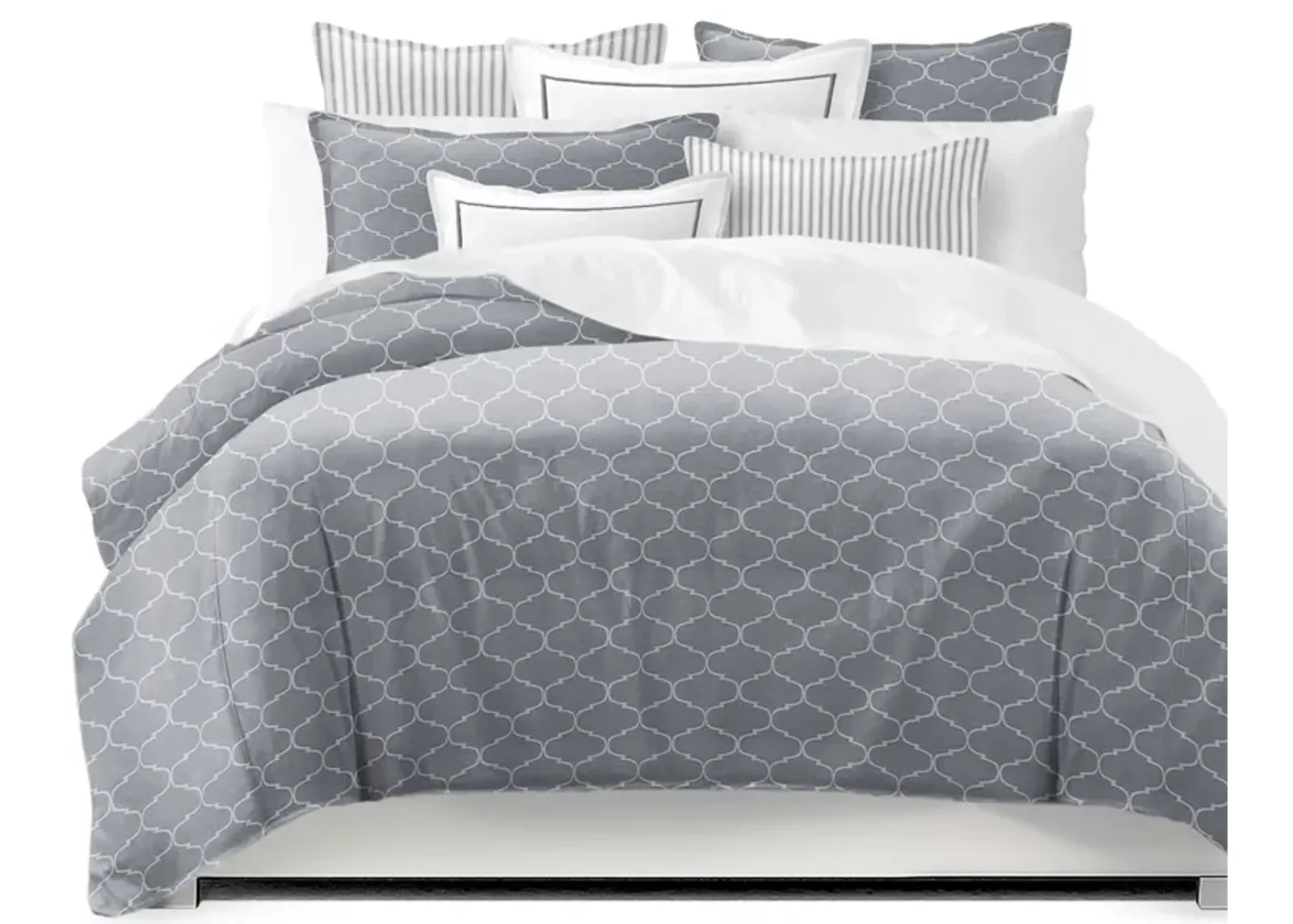 6ix Tailors Fine Linens Gazebo Pewter Duvet Cover Set