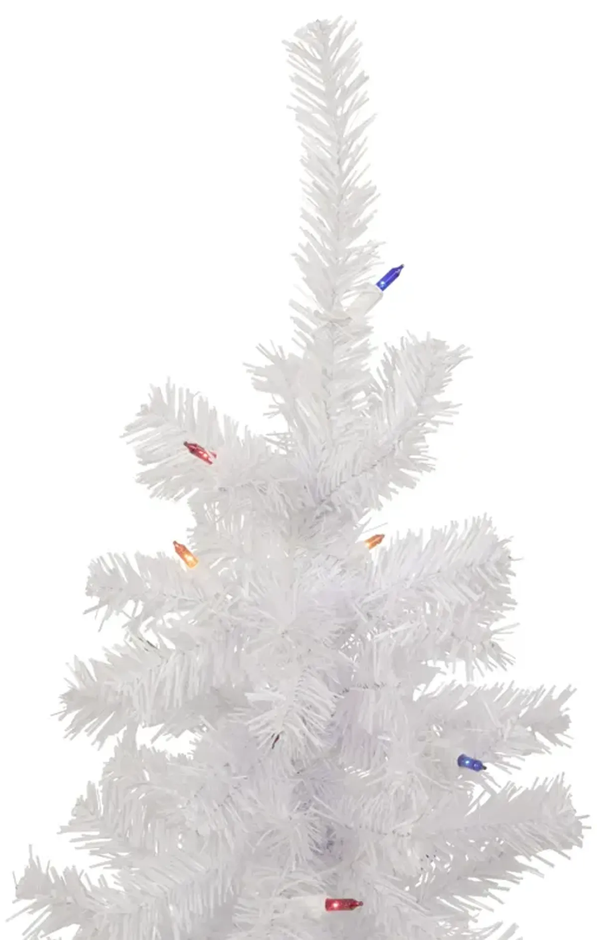 3' Pre-Lit Woodbury White Pine Slim Artificial Christmas Tree  Multi Lights