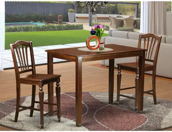 3 Pc counter height Dining room set - counter height Table and 2 bar stools.