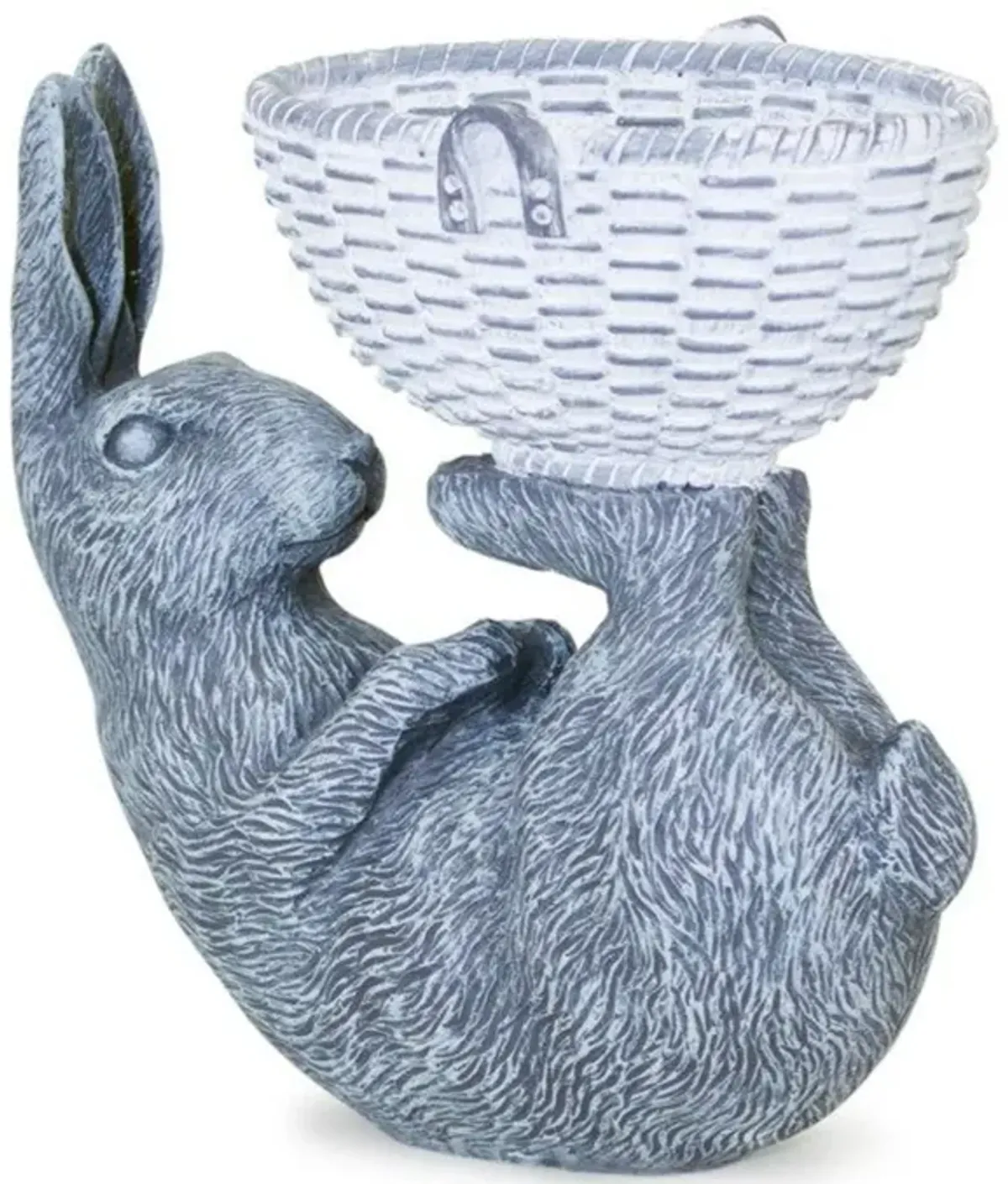 7" Laying Rabbit with Basket Easter Tabletop Figurine
