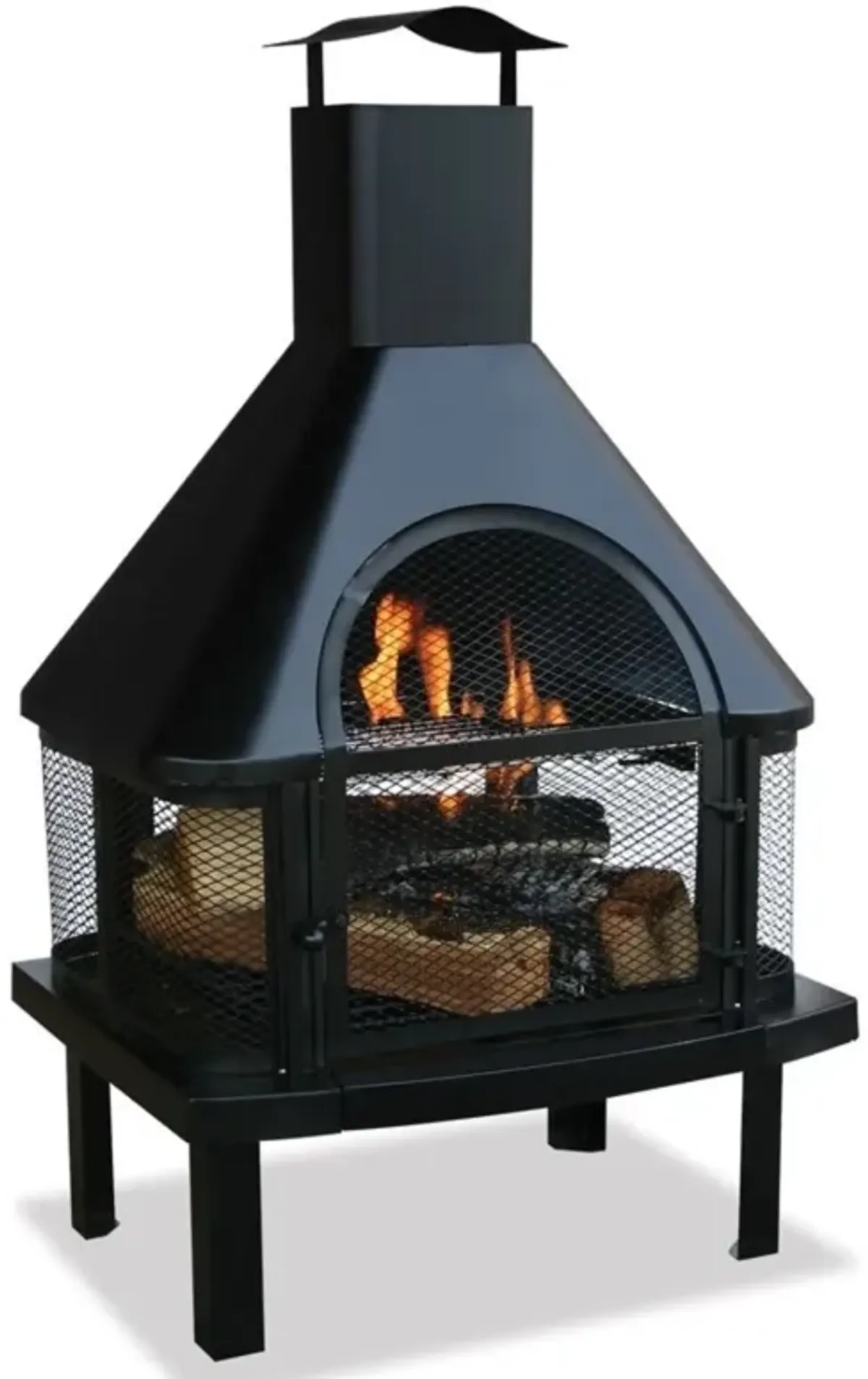 Hivvago Heavy Duty Steel Wood Burning Pagoda Chiminea