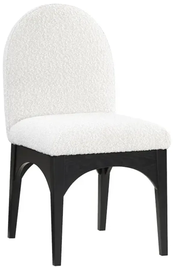Meridian Furniture Waldorf Cream Boucle Fabric Dining Chair