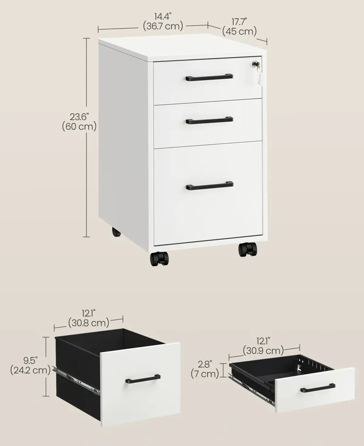 Mobile File Cabinet – Compact and Convenient Storage for Office or Home