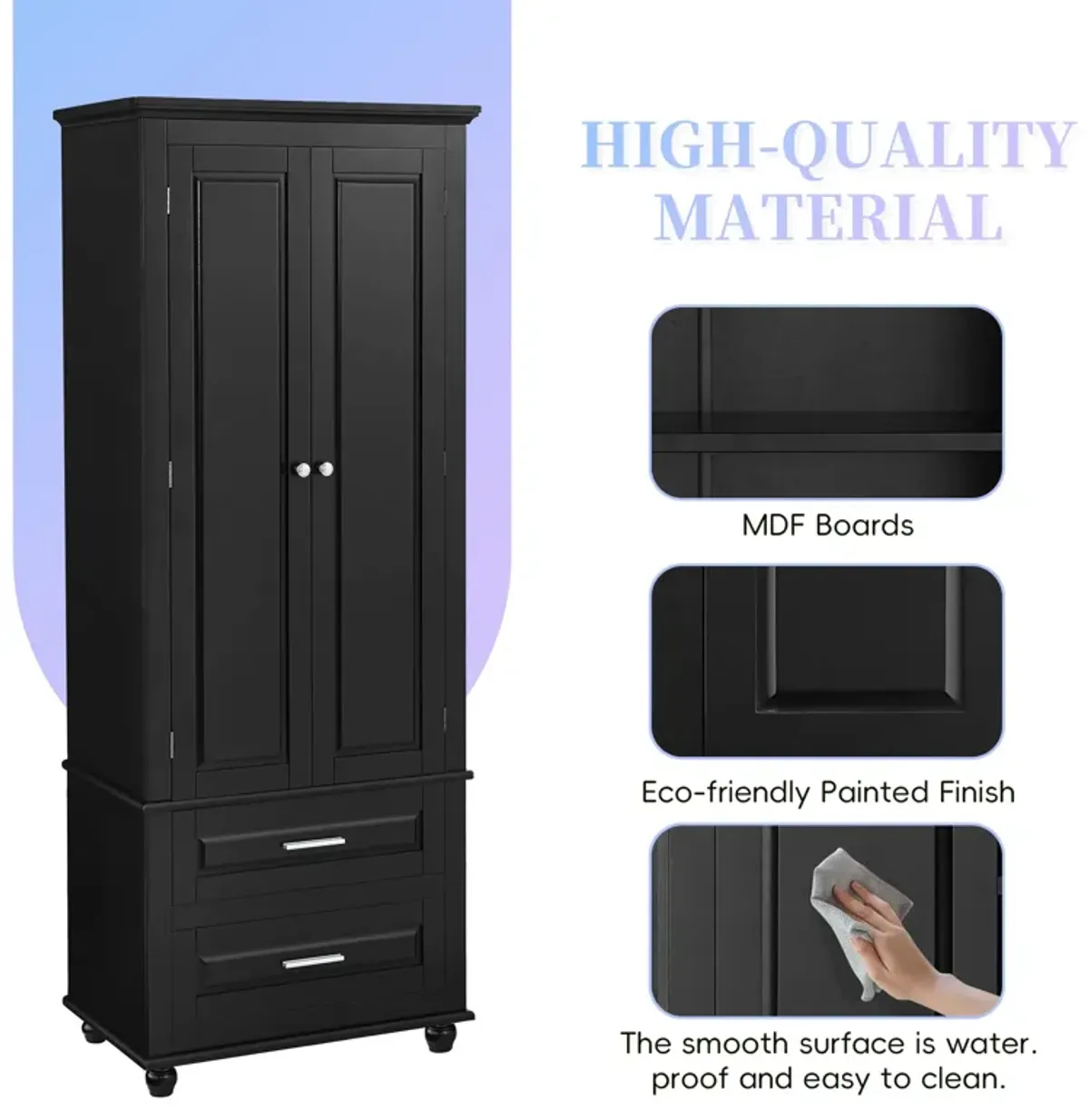 Merax Storage Cabinet with Two Drawers for Bathroom