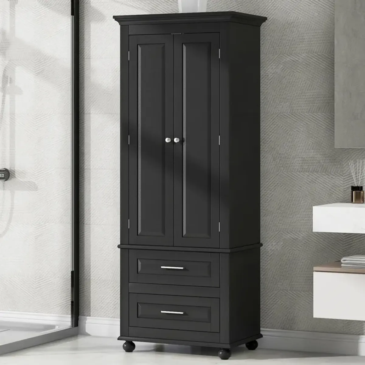 Merax Storage Cabinet with Two Drawers for Bathroom