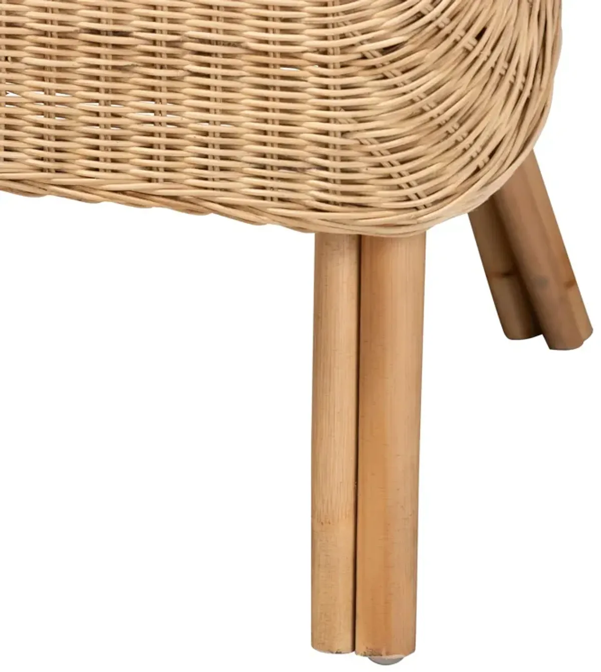 bali & pari Putri Modern Bohemian Natural Rattan Arm Chair