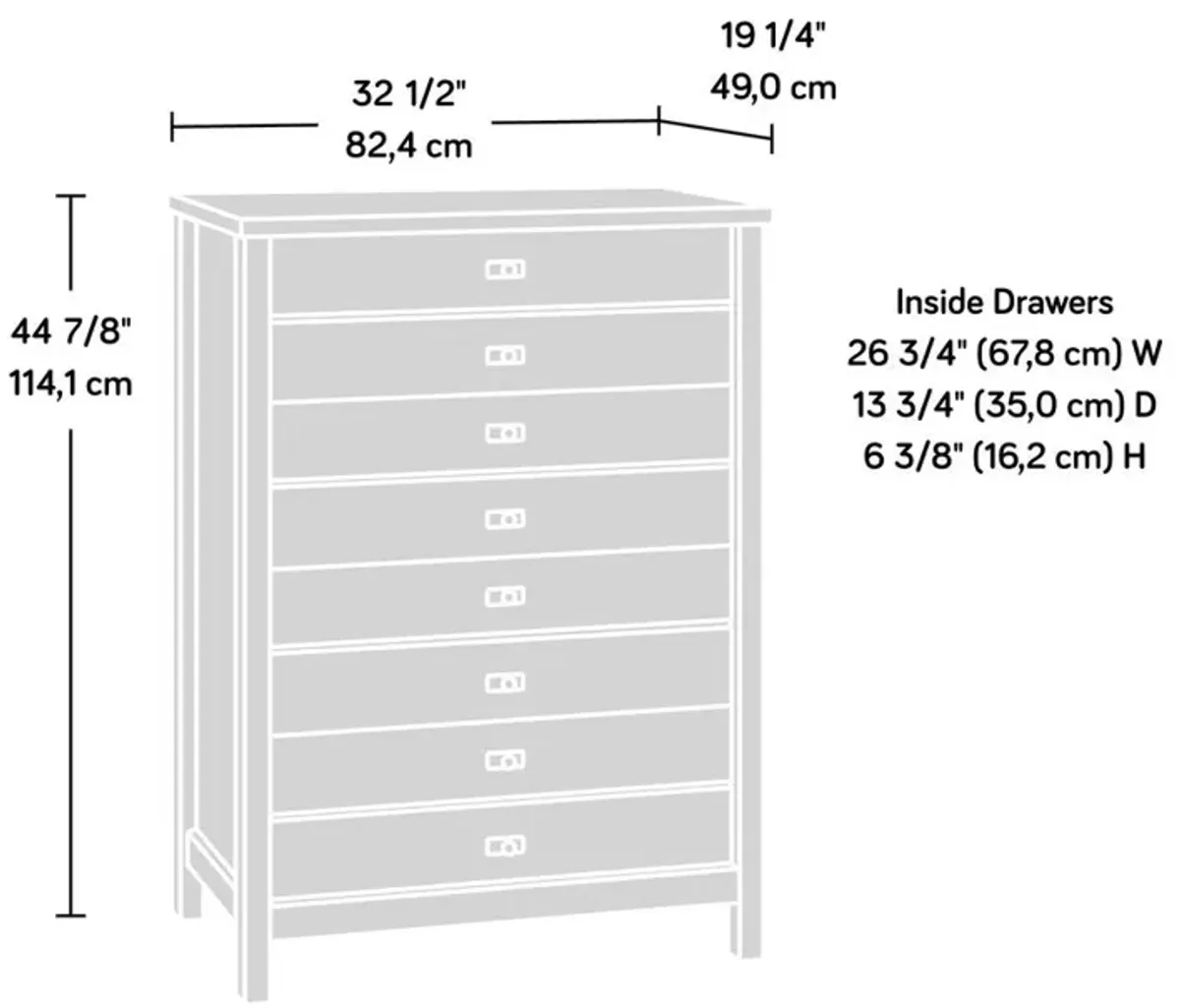 Sauder Cottage Road 4 Drawer Chest Raven Oak