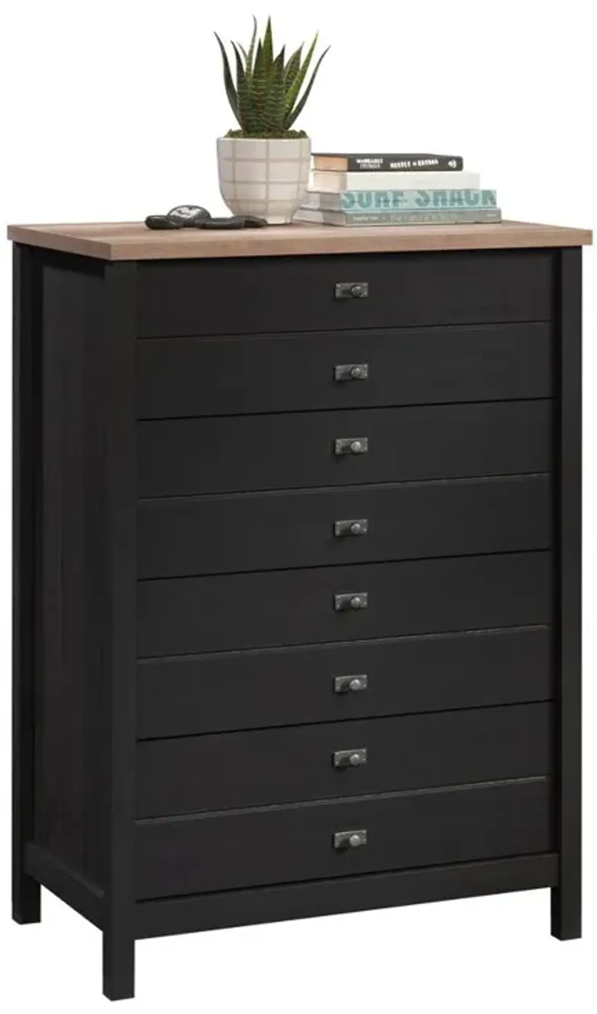 Sauder Cottage Road 4 Drawer Chest Raven Oak