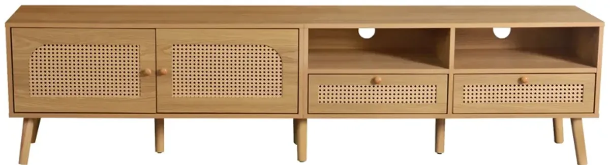 Merax Modern Farmhouse Media Console TV Cabinet for Living Room