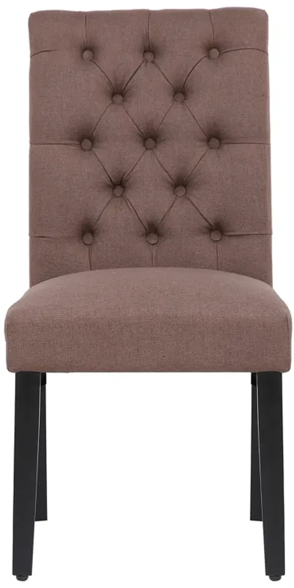 WestinTrends Upholstered Button Tufted Dining Chair (Set of 2)