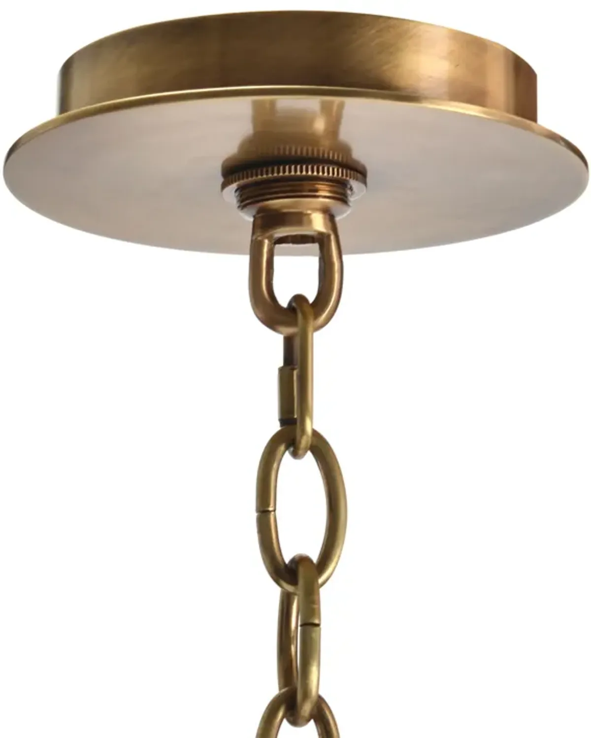 Acrylic And Brass Six-Light Chandelier