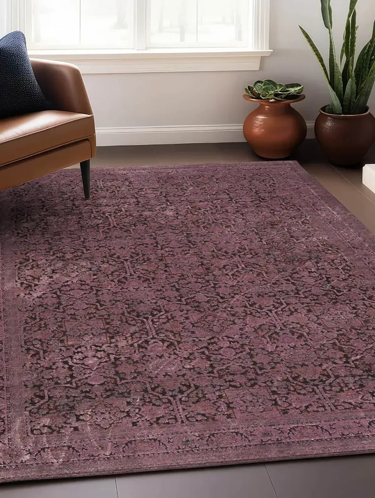 Vizcia VZ2 Plum 2'6" x 7'8" Rug