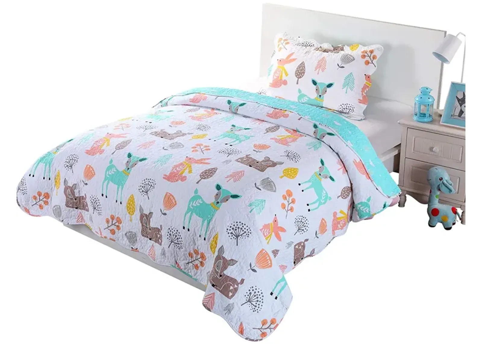 MarCielo Kids Cotton Quilt Bedspread Set.