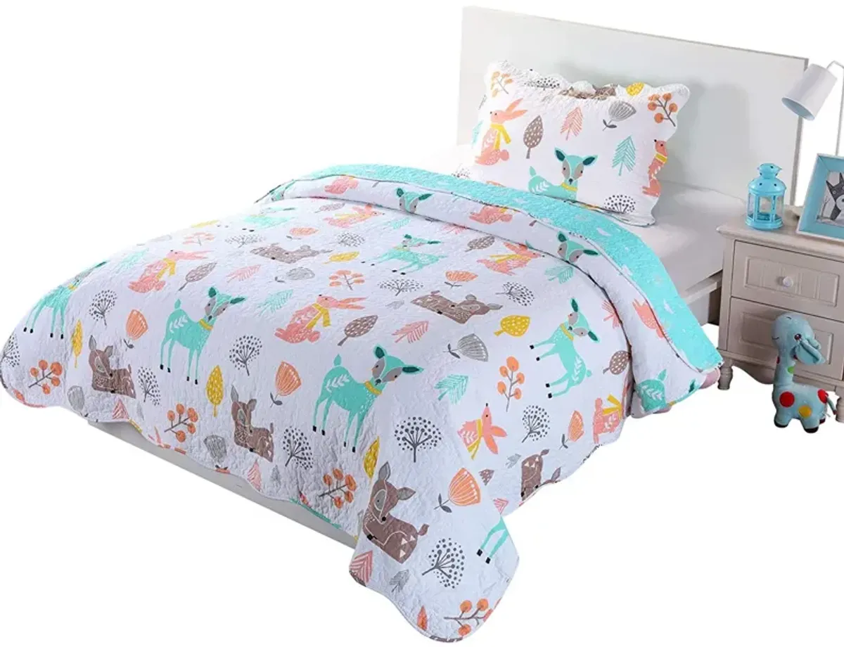 MarCielo Kids Cotton Quilt Bedspread Set.