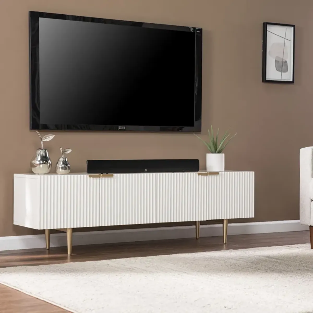 Bloomington Media Console in White