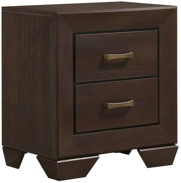 Kauffman 2-drawer Nightstand Dark Cocoa