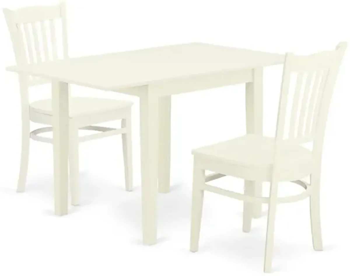 Dining Room Set Linen White, NDGR3-LWH-W