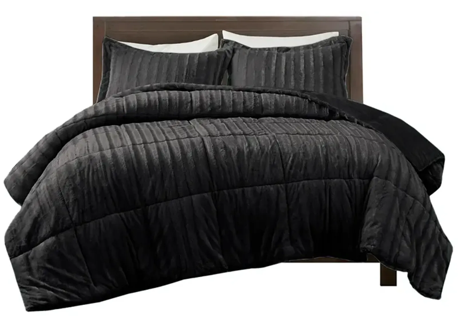 Gracie Mills Wilfred Faux Fur Comforter Set - California King