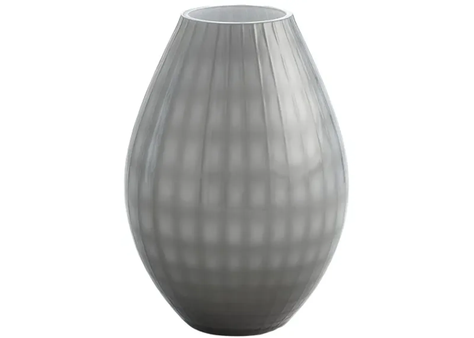 Cased Glass Grid Vase-Small